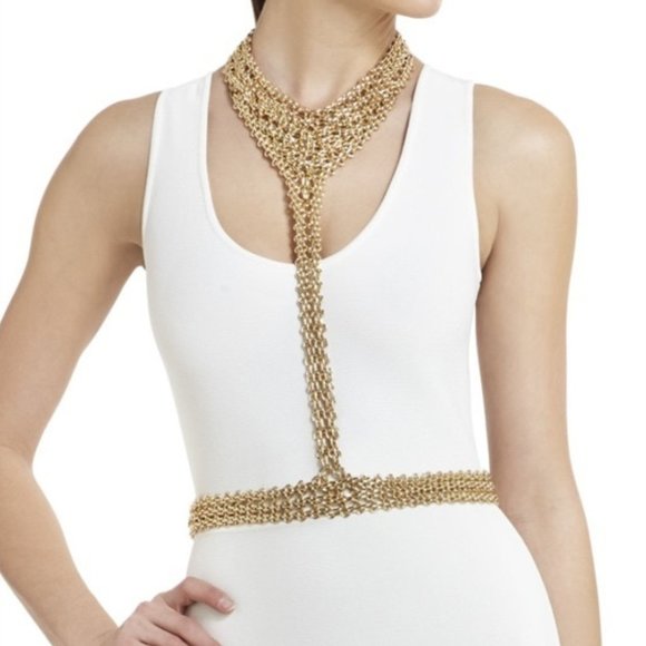 BCBGMaxAzria Accessories - BCBGMAXAZRIA Body Chain Piece Gold Color Size M-L $200